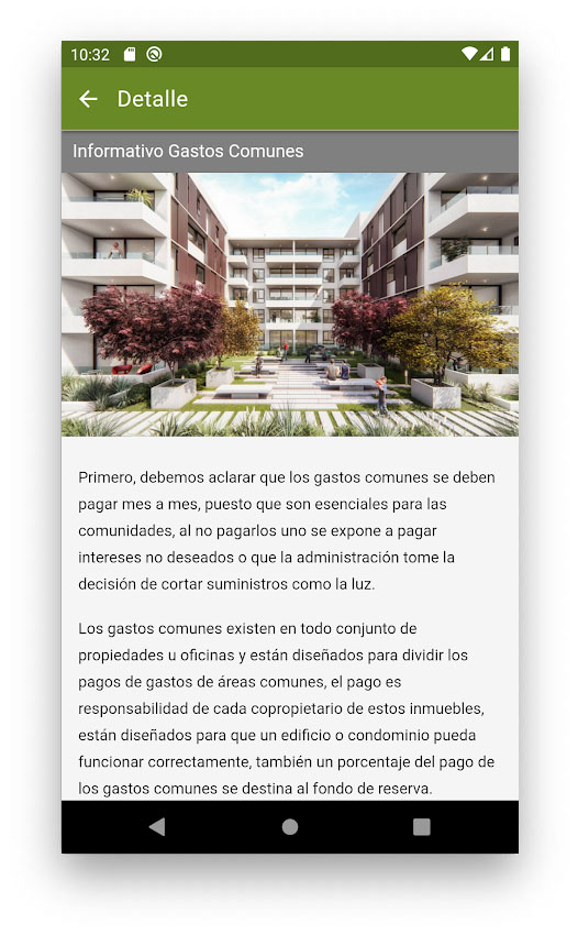 Ficha detalle de Información publicada.